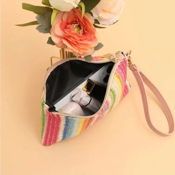 Bright Nylon Woven Wristlet - Picture 2 of 3